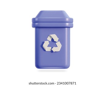 Ilustración vectorial del icono de la papelera de reciclaje y reciclado