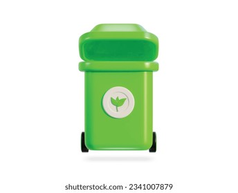 Ilustración vectorial del icono de la papelera de reciclaje y reciclado