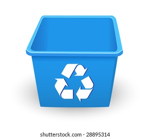 3D Recycling Trash Tub (Vector)