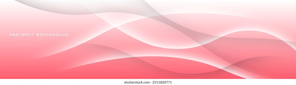 3D red abstract background overlap layer on bright space with flowing waves effect decoration. Modern graphic design element cutout style concept for web banner, flyer, card, or brochure cover