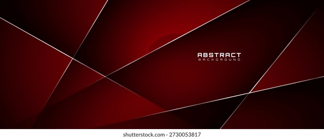 Capa de traslape de fondo abstracto rojo 3D en el espacio oscuro con la decoración del efecto de las Formas del polígono. Concepto moderno del estilo del recorte del elemento del Diseño gráfico para el Anuncio del Web, el arte, el volante, la tarjeta, o la cubierta del folleto