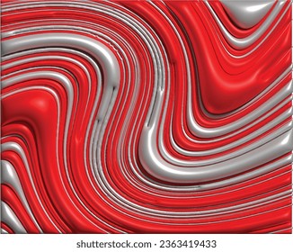 3d red abstract . Texture with wavy, billowy lines. Optical art background. Wave design colorful. Digital image with a psychedelic stripes. Vector illustratio