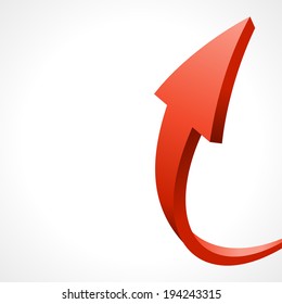 3d red arrow abstract business vector background 