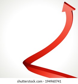 3d red arrow abstract business vector background 