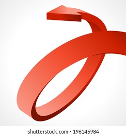 3d red arrow abstract business vector background 