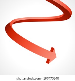 3d red arrow abstract business vector background 