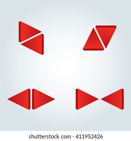 3d red arrow design