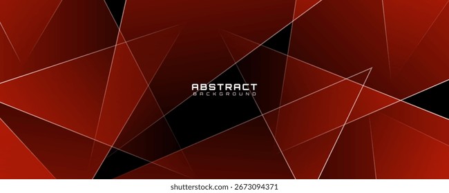 Capa abstracta del fondo negro rojo 3D de la superposición en el espacio oscuro con la decoración al azar del efecto de las Formas. Concepto moderno del estilo del recorte del elemento del Diseño gráfico para el Web, el arte, el volante, la tarjeta, o la cubierta del folleto