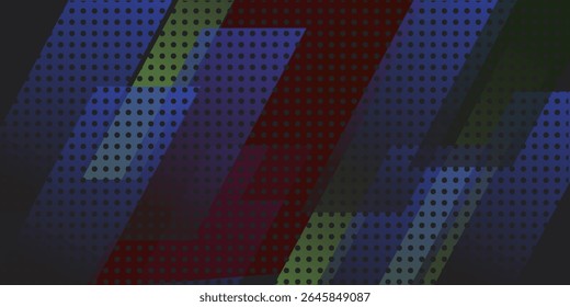 3D red black techno abstract background overlap layer on dark space with lines decoration. Modern graphic design element perforated style for banner, flyer, card, brochure cover, or landing page
