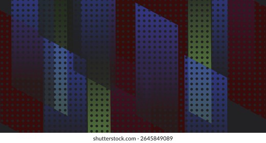 3D red black techno abstract background overlap layer on dark space with lines decoration. Modern graphic design element perforated style for banner, flyer, card, brochure cover, or landing page