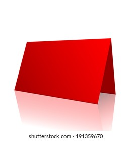 3d red blank paper card