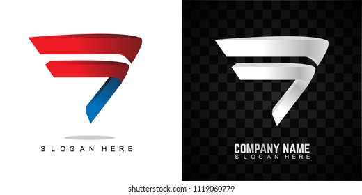 3d red and blue Logo icon for business vector art illustration