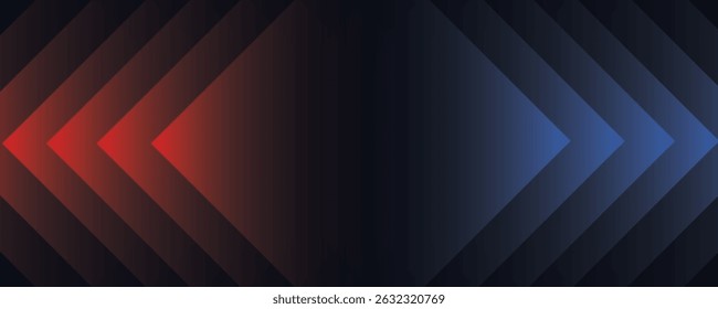 3D vermelho azul techno abstrato fundo sobrepor camada no espaço escuro com decoração rombus. Conceito de estilo de movimento de elemento de design gráfico moderno para banner, folheto, cartão, capa de folheto ou página inicial