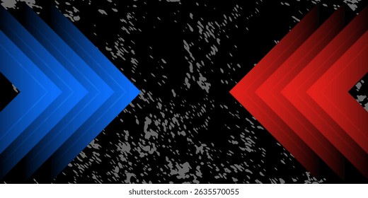 3D red blue techno abstract background overlap layer on dark space with rhombus decoration. modern trendy design