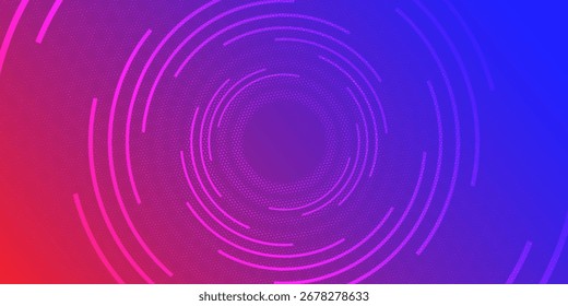 3D red blue techno abstract background overlap layer on dark space with glowing circles shape decoration.