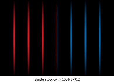 3d red and blue vertical fading neon light elements on black background. Futuristic abstract pattern. Texture for web-design, website, presentations, digital printing, fashion, concept design. EPS 10.