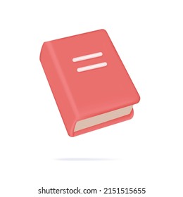 Blank Hardcover Book Template Red Bookmark Stock Vector (Royalty Free)  227523715