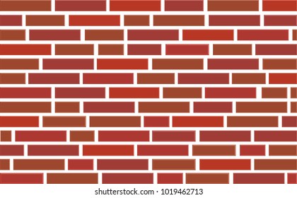 3D red brick wall background texture