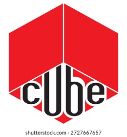 Cubo rojo 3D sobre un fondo blanco