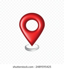 3d Red Embossed Location Map Icon Logo Symbol Vector Design Clipart Png Transparent Background