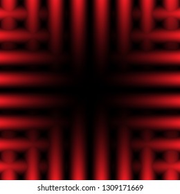 3d red fading neon light elements on black background. Futuristic abstract pattern. Texture for web-design, website, presentations, digital printing, fashion, concept design. EPS 10.