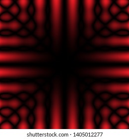 3d red fading neon light elements on black background. Futuristic abstract pattern. Texture for web-design, website, presentations, digital printing, fashion, concept design. EPS 10.