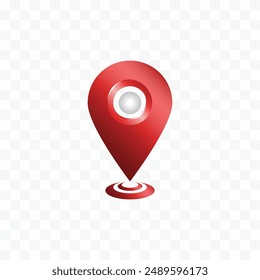 3d Red Flat Location Map Icon Logo Symbol Vector Design Clipart Png Transparent Background