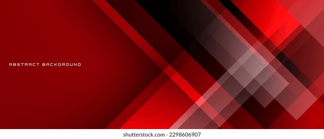 3D red geometric abstract background overlap layer on dark space with polygonal shapes decoration. Graphic design element cutout effect style concept for banner, flyer, card, or brochure cover