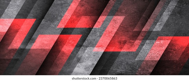 El fondo abstracto del tecno rojo 3D se solapa en el espacio oscuro con una decoración áspera. Diseño gráfico moderno concepto de estilo de corte de forma para banners web, volante, tarjeta o portada