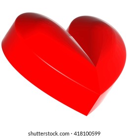 3d red heart