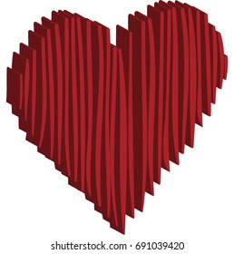 3D Red Heart Creative Valentine Love Logo