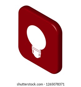 3D red light bulb keypad