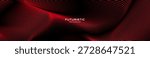 3D red lines techno abstract background overlap layer on dark space with waves effect decoration. Modern graphic design element stripes style concept for web, poster, flyer, card, or brochure cover