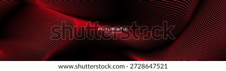 3D red lines techno abstract background overlap layer on dark space with waves effect decoration. Modern graphic design element stripes style concept for web, poster, flyer, card, or brochure cover