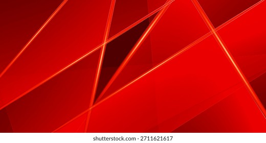 Capa de superposición de fondo abstracto de lujo rojo 3D en el espacio oscuro con decoración de líneas poligonales doradas. Concepto moderno del estilo del recorte del elemento del Diseño gráfico para el Anuncio, el volante, la tarjeta, o la cubierta del folleto