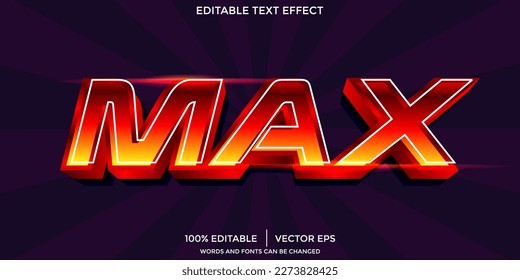 3D Red Max Text Effect