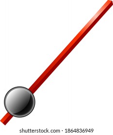 3D Red Needle Concept Illustrated Icon