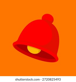 Ícone de Campainha de Notificação Vermelha 3D para Alerta e Lembretes.