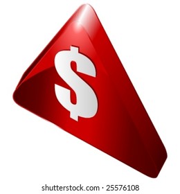 3d etiquetas de precio rojo en el diseño vectorial