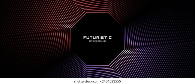 3D red purple techno abstract background overlap layer on dark space with glowing lines shape decoration. Modern graphic design element future style concept for banner flyer, card or brochure cover