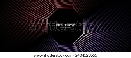 3D red purple techno abstract background overlap layer on dark space with glowing lines shape decoration. Modern graphic design element future style concept for banner flyer, card or brochure cover