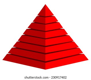 3d Red Pyramid