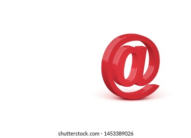 3D red realistic character, vector illustration