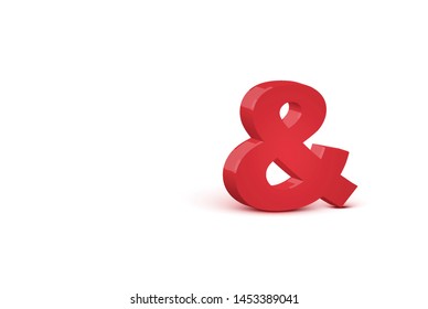 3D red realistic character, vector illustration