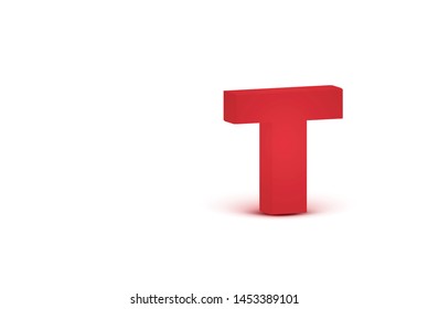 3D red realistic character, vector illustration