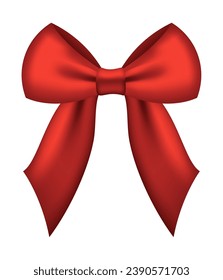 3.º arco de cinta roja. Vector aislado.