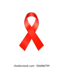 3d red ribbon isolated on white background