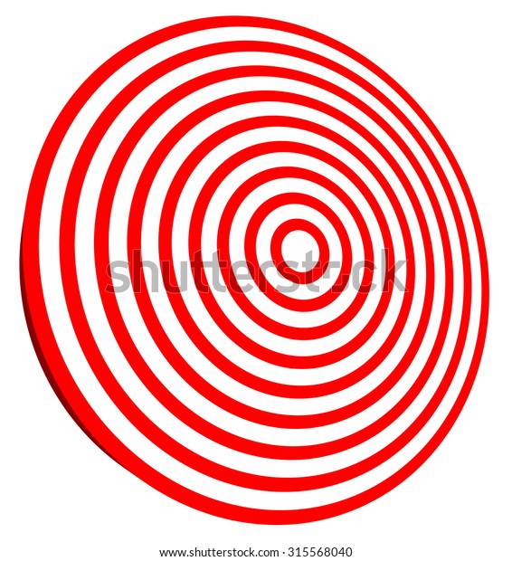 3d Red Target Isolated On White Stock Vector (Royalty Free) 315568040 ...