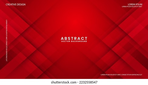 3D red techno abstract background overlap layer on dark space with lines effect decoration. Graphic design element cutout style concept for banner, flyer, card, brochure cover, or landing page