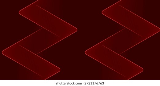 O fundo abstrato do techno vermelho 3D sobrepõe a camada no espaço escuro com decoração de triângulo brilhante. Conceito de estilo futuro de elemento gráfico moderno mínimo para capa de banner, folheto, cartão ou folheto
